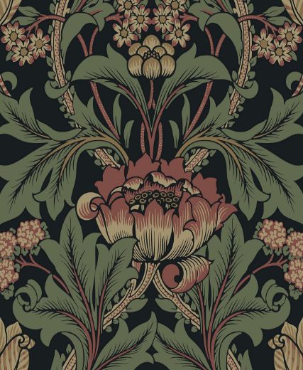 Primrose Floral - Denim Blue & Auburn