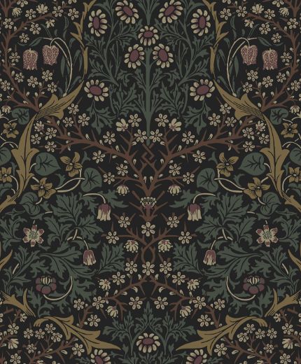 Victorian Garden - Aegean Blue & Warm Stone