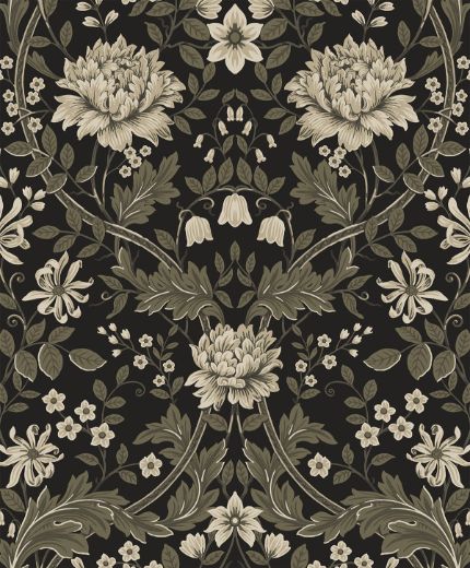 Honeysuckle Trail - Ivory & Grey