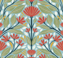 Load image into Gallery viewer, SHALIN FOLK FLORAL PEEL AND STICK WALLPAPER
