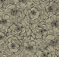 Ellie Graphic Floral - Gold Shimmer & Ebony