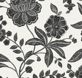 Julian Jacobean Floral - Ebony & Ivory