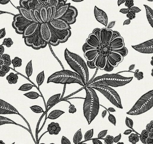 Julian Jacobean Floral - Ebony & Ivory