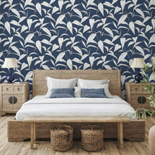 Load image into Gallery viewer, PINSTRIPE LEAF TRAIL PEEL AND STICK WALLPAPER