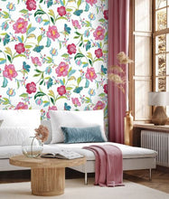 Load image into Gallery viewer, PAINTERLY FLORAL PEEL AND STICK WALLPAPER