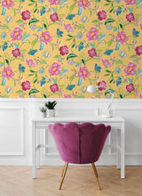 Load image into Gallery viewer, PAINTERLY FLORAL PEEL AND STICK WALLPAPER