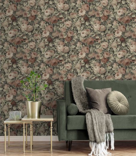 Rose Garden - Dusty Mauve & Ash Grey