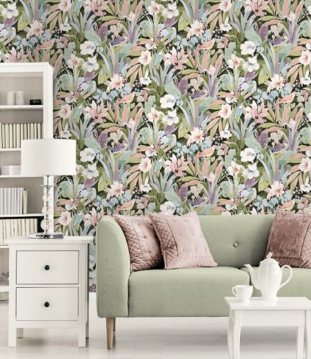 BLOSSOMING BIRDS PEEL AND STICK WALLPAPER