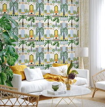 Load image into Gallery viewer, TROPICAL FACADE PEEL AND STICK WALLPAPER