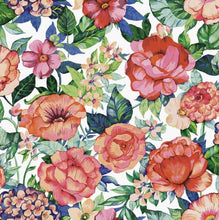 Load image into Gallery viewer, WATERCOLOR FLORAL GARDEN PEEL AND STICK WALLPAPER