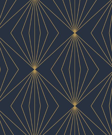 Gem Geometric - Grey & Metallic Gold
