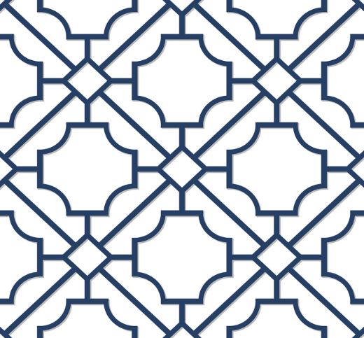 Lattice Geo - Navy Blue