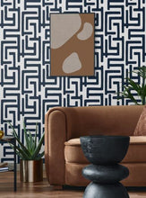 Load image into Gallery viewer, GRAPHIC MAZE PEEL AND STICK WALLPAPER