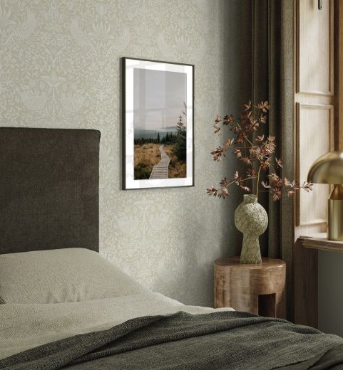 Tonal Bird Garden - Slate Blue