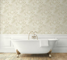 Load image into Gallery viewer, FLORAL HERON PEEL AND STICK WALLPAPER