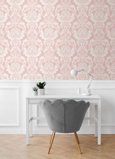 Cora Damask - Light Pink