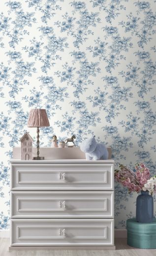 Sketched Floral - Blue