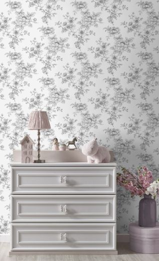 Sketched Floral - Pink