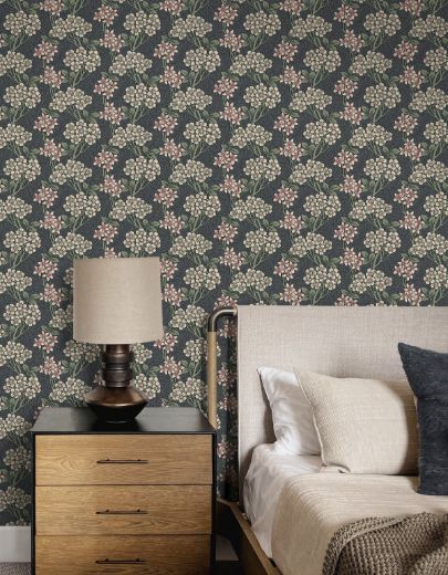 Floral Vine - Smoke & Laurel Green