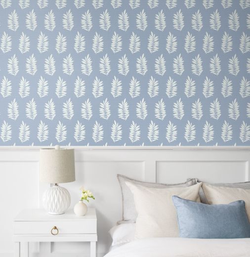 Pinnate Leaf Silhouette - Blue Mist