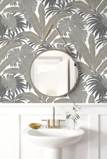 Laguna Leaf - Bluestone & Grey