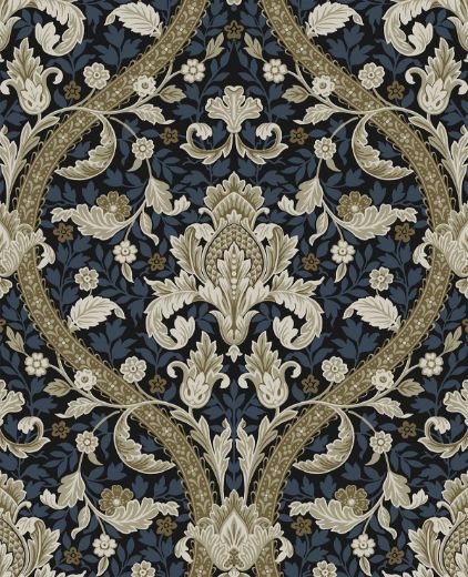 Acanthus Ogee - Ebony & Clay