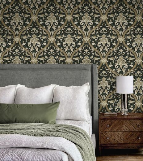 Acanthus Ogee - Blue & Natural