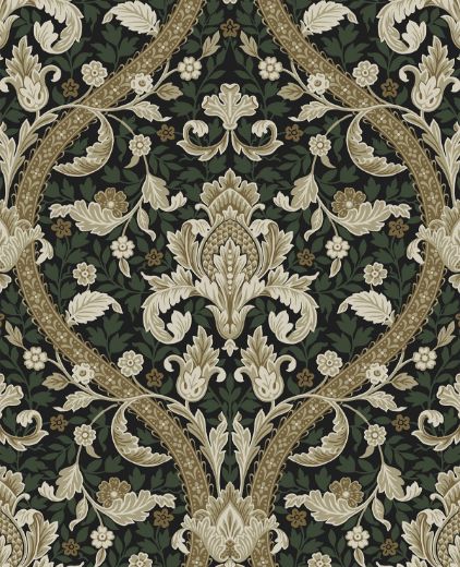 Acanthus Ogee - Ebony & Clay