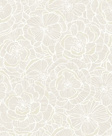 Camellia Floral - Metallic Pearl