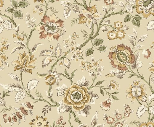 Jacobean Floral Trail - Sea Mist