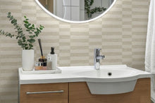 Load image into Gallery viewer, FAUX WOVEN STRIPE PEEL AND STICK WALLPAPER