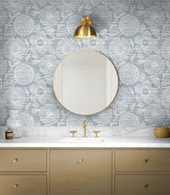 Load image into Gallery viewer, FAUX GRASS FLORAL PEEL AND STICK WALLPAPER