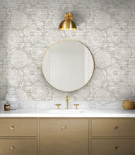 Load image into Gallery viewer, FAUX GRASS FLORAL PEEL AND STICK WALLPAPER