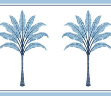 Load image into Gallery viewer, MONTGOMERY PALM BORDER PEEL AND STICK WALLPAPER BORDER