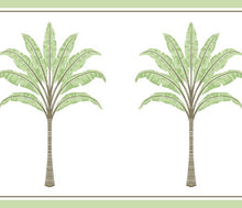 Load image into Gallery viewer, MONTGOMERY PALM BORDER PEEL AND STICK WALLPAPER BORDER