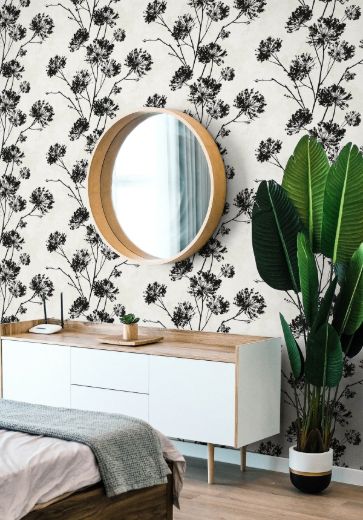 Dandelion Floral - Metallic Gold