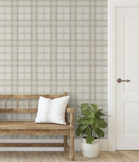 Herringbone Plaid - Blue Smoke