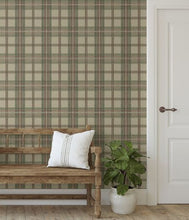 Load image into Gallery viewer, HERRINGBONE PLAID PEEL AND STICK WALLPAPER