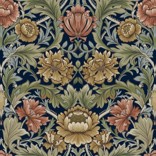 Acanthus Floral Cameo - Espresso