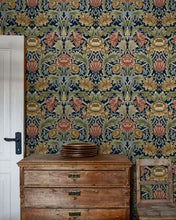 Load image into Gallery viewer, ACANTHUS FLORAL CAMEO PEEL AND STICK WALLPAPER