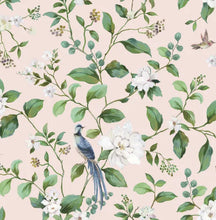 Load image into Gallery viewer, CHINOISERIE BIRD VINE PEEL AND STICK WALLPAPER