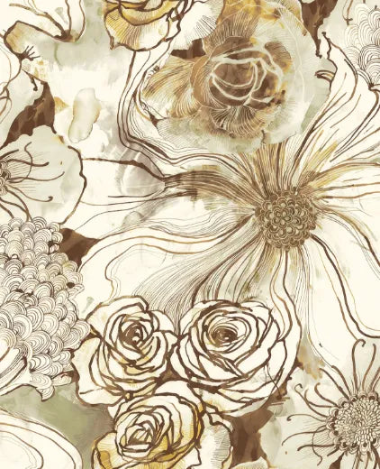 Ink Rose - Mocha & Blue Mist