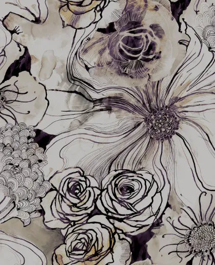 INK ROSE PEEL AND STICK WALLPAPER