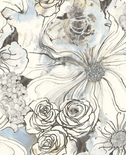 Ink Rose - Mocha & Blue Mist