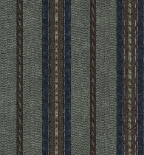 Herringbone Stripe - Blue Smoke