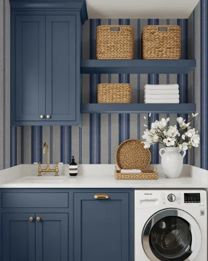 Herringbone Stripe - Adobe & Antique Green