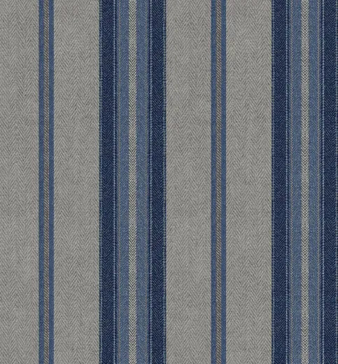 Herringbone Stripe - Blue Smoke