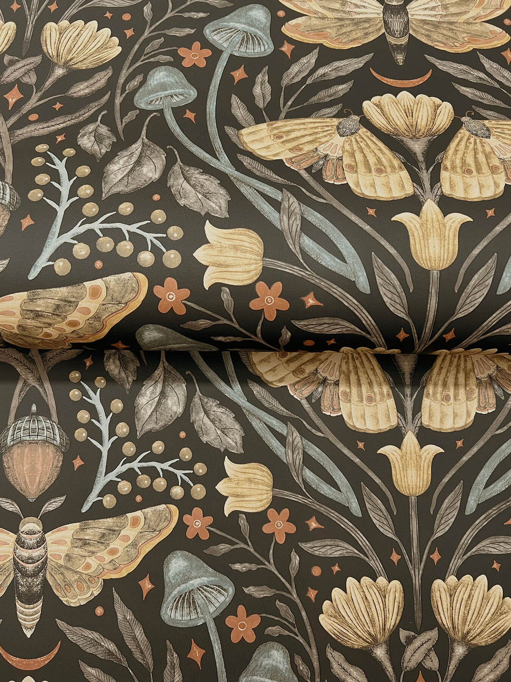 Mystic Moth Black wallpaper detail – 4169-83116