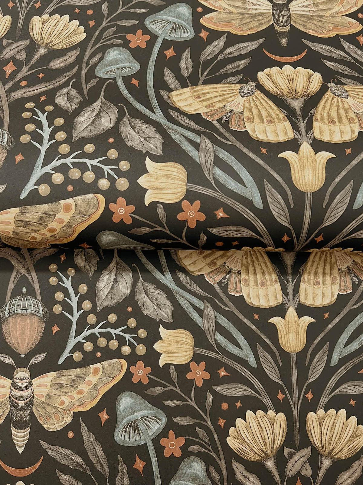 Mystic Moth Black wallpaper detail – 4169-83116