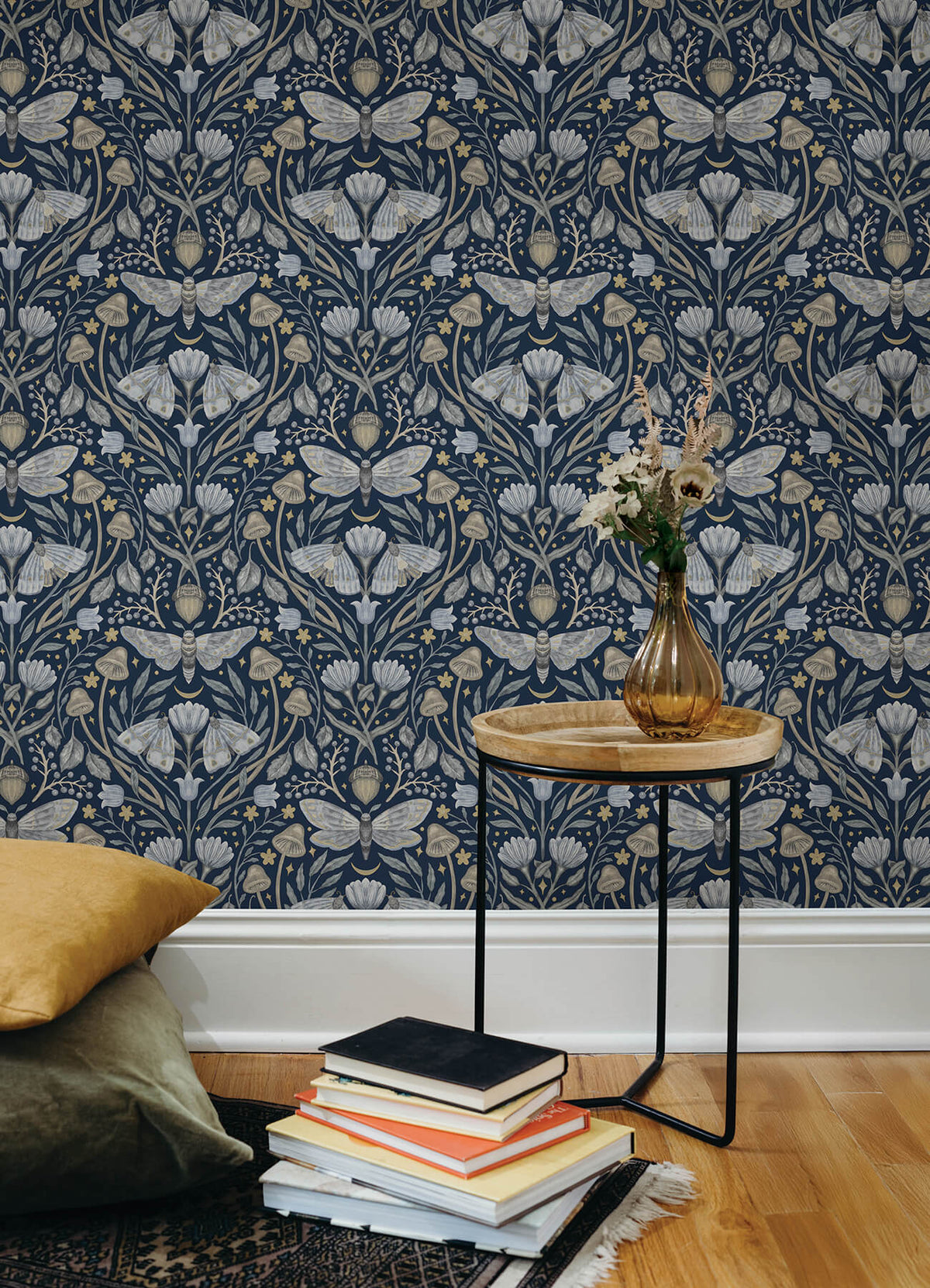 Mystic Moth Navy wallpaper lifestyle – 4169-83118